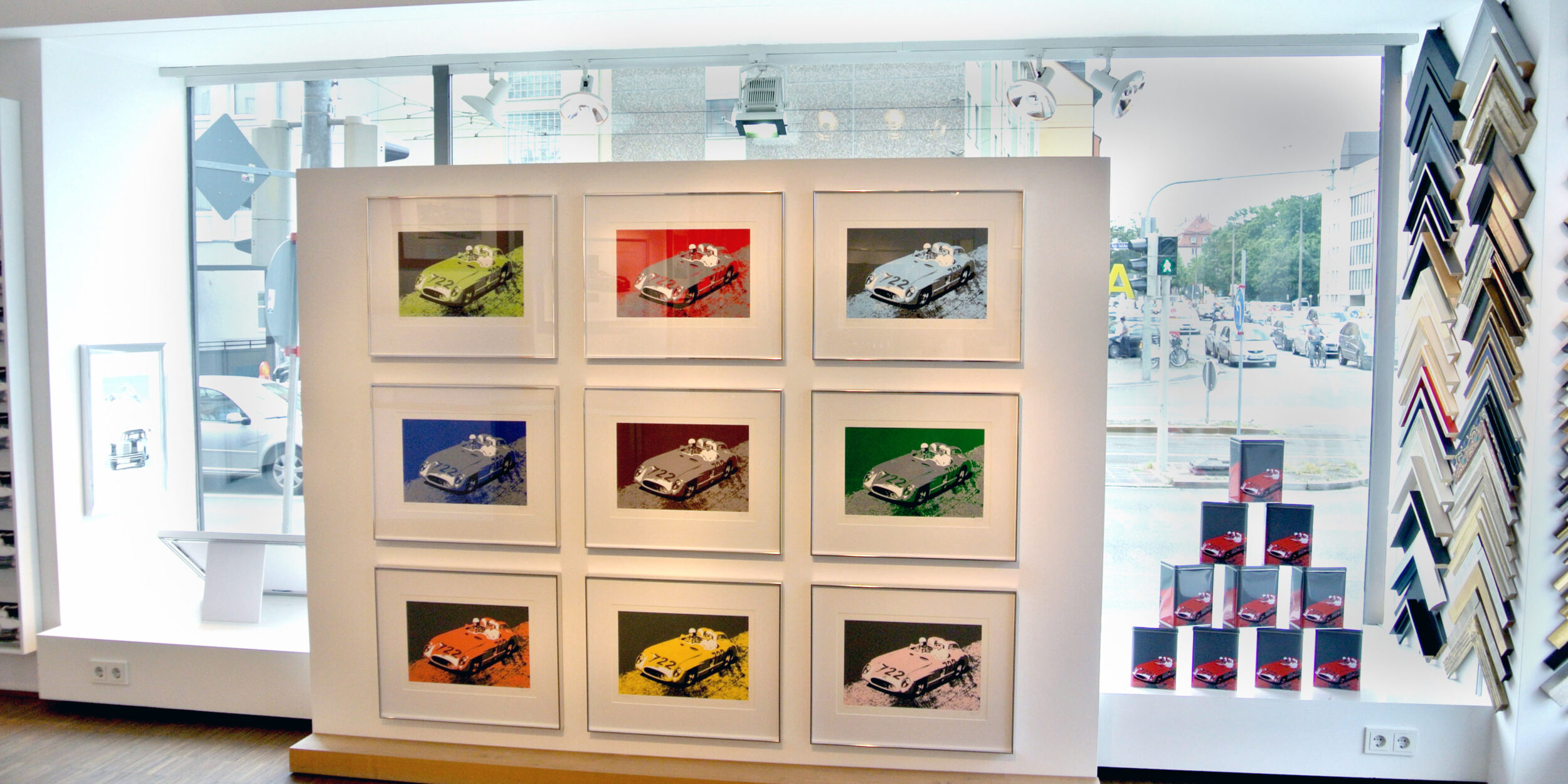 Serigrafien von Wolf Gast, Ausstellungsansicht, 2015 ©Galerie Voigt