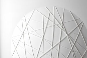 Ralph Kerstner: Sunny net, Prägegrafik, 100 x 100 cm, Unikat, 6.900 Eur (Detail)