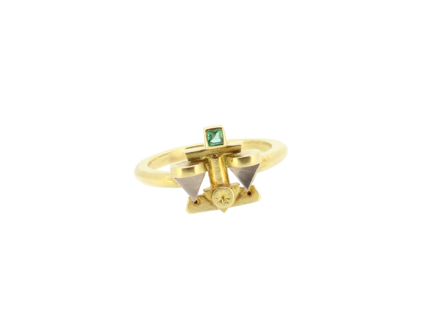 Ring Waage Smaragd 18ct Gold - Monika Killinger - 4013-459