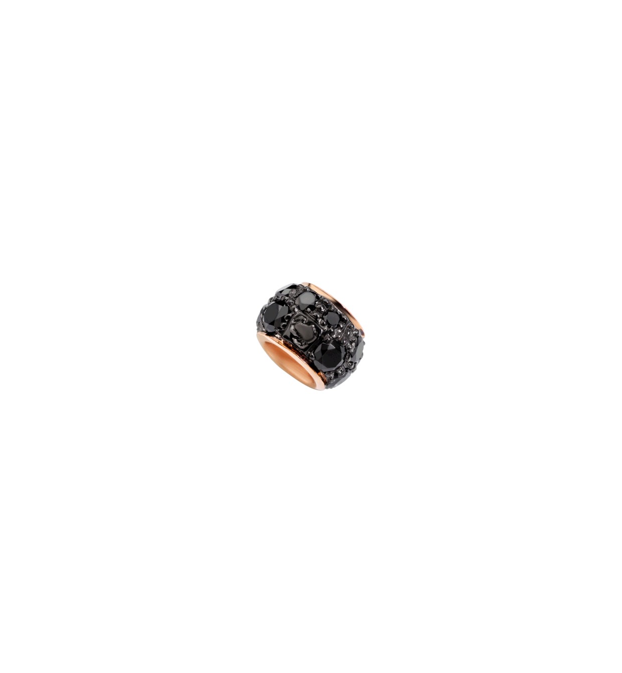 Komponente Rondella schwarze Diamanten 9K Rosegold - Dodo - D.RND/9/BBschw