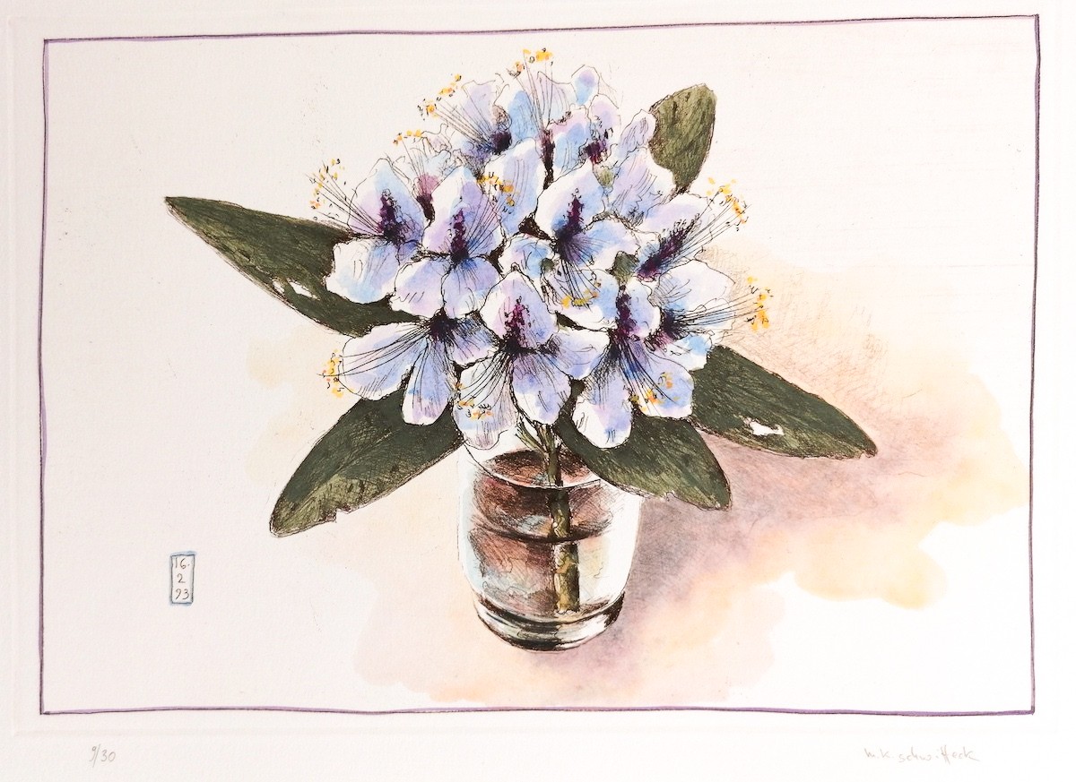 blaue Hortensien - Schwitteck, M.K. - k-11437