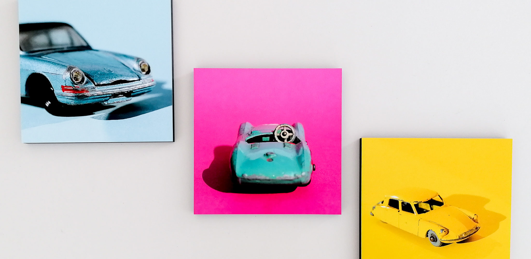 Eva Gieselberg: Candycars, verschiedene Motive, Fine Art Print auf Holz kaschiert, 30 x 30 cm, Auflage 50 Exemplare, handsigniert und nummeriert, je 179 Eur