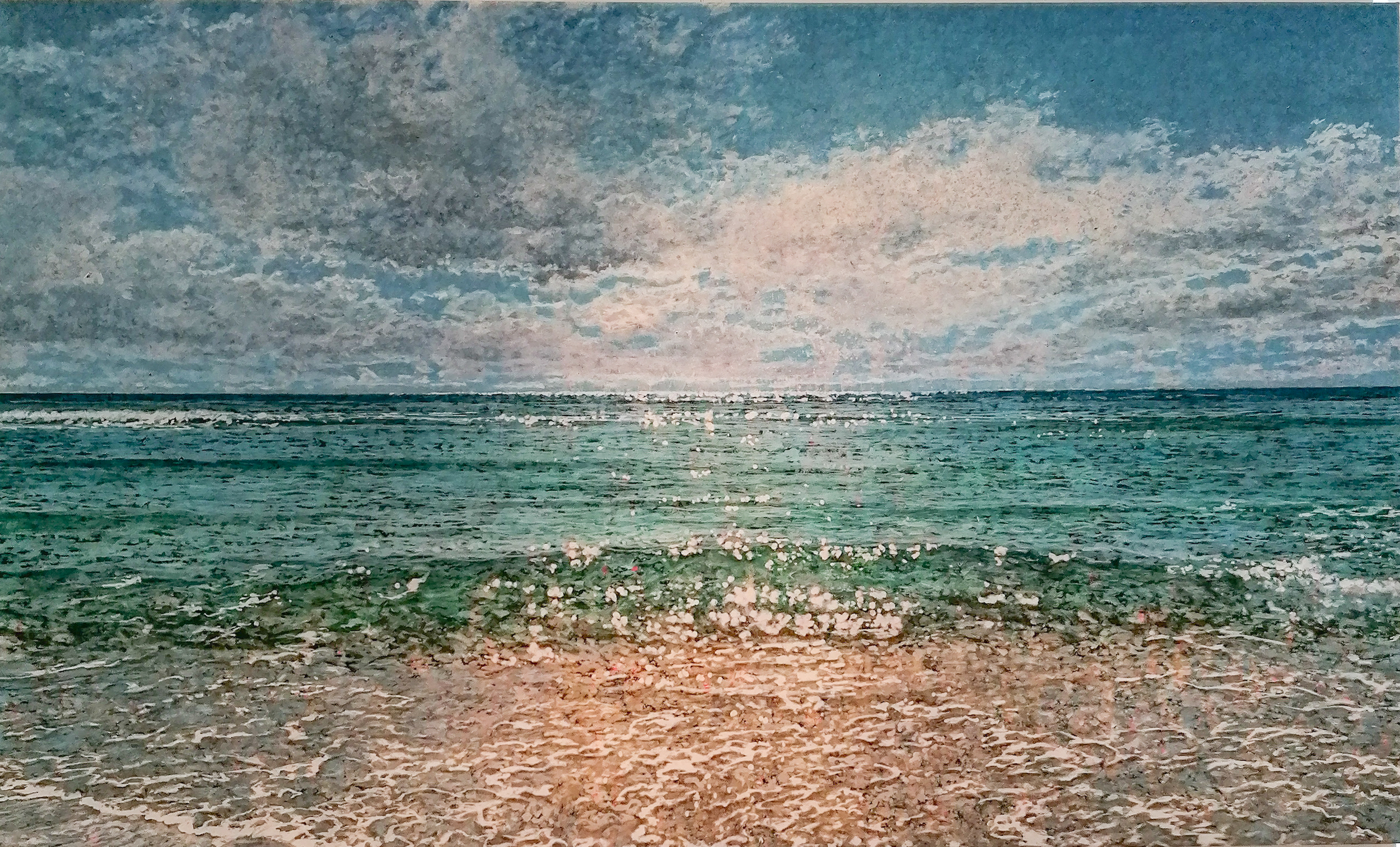 Robert Arató: Seascape 2, Druck auf Leinwand, gefirnisst, 140 x 85 cm, 980 Eur