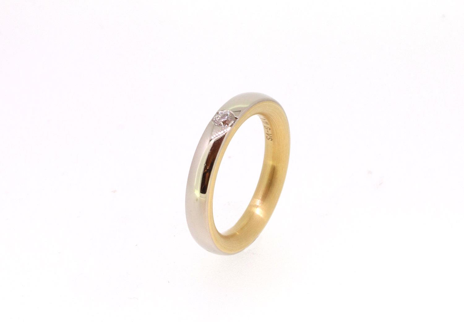 Ring 0,110ct Twinset 18ct Weißgold - Meister - 112.8536.00