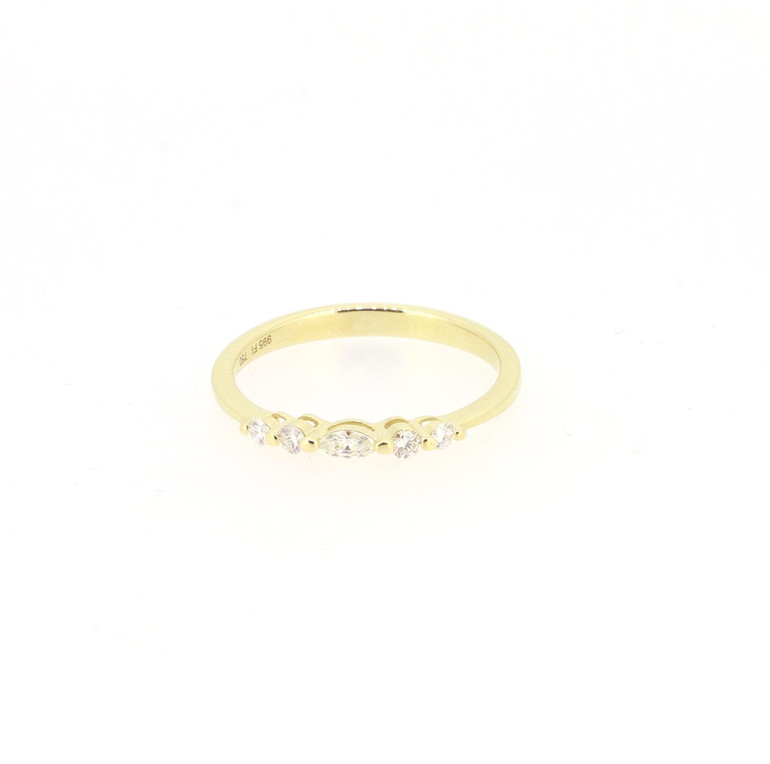 Ring Diamanten 18ct Gelbgold - GalerieVoigt - 056AN044