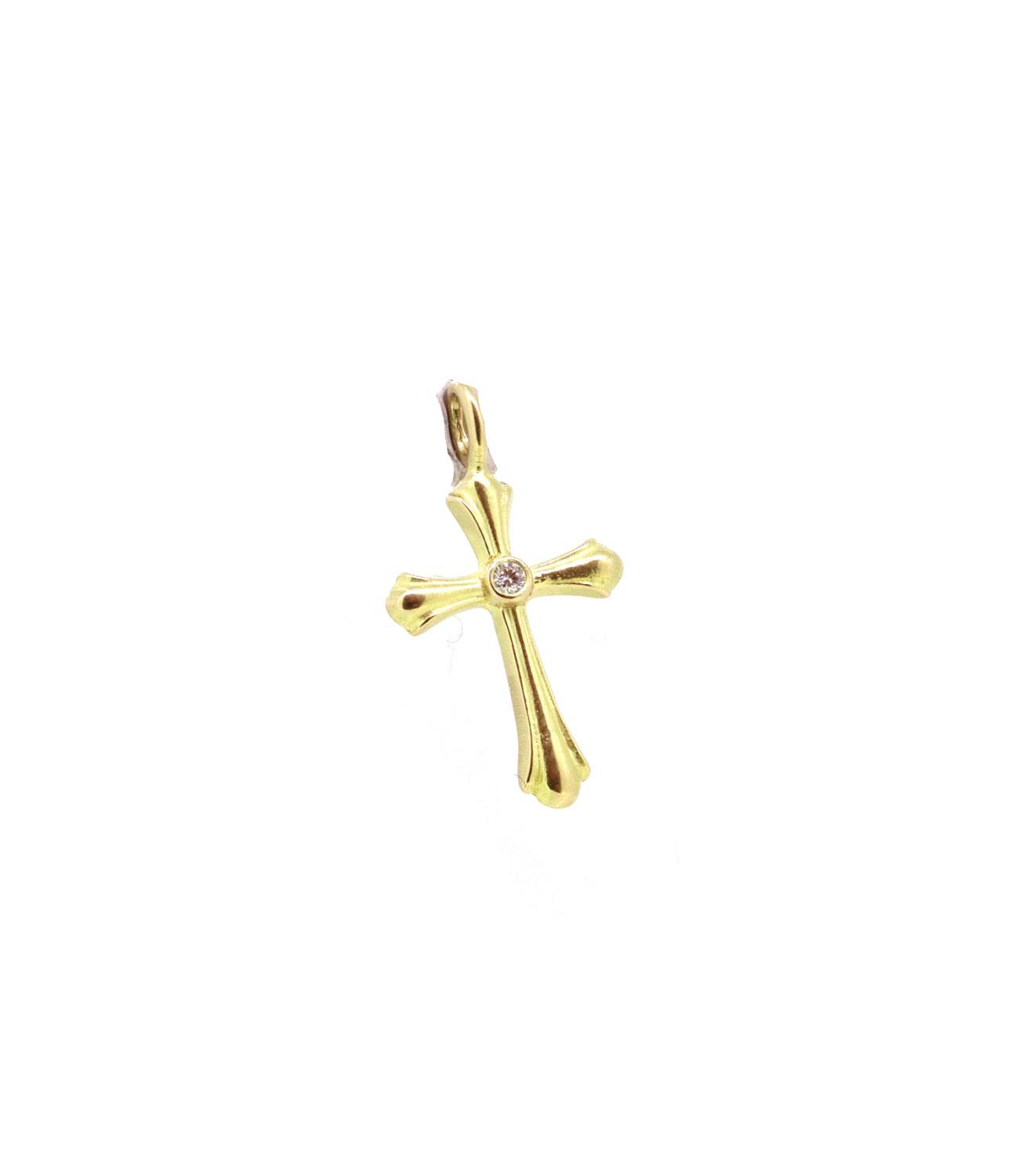 Anhänger Kreuz Diamant Gelbgold - Diagon - 7-9839W