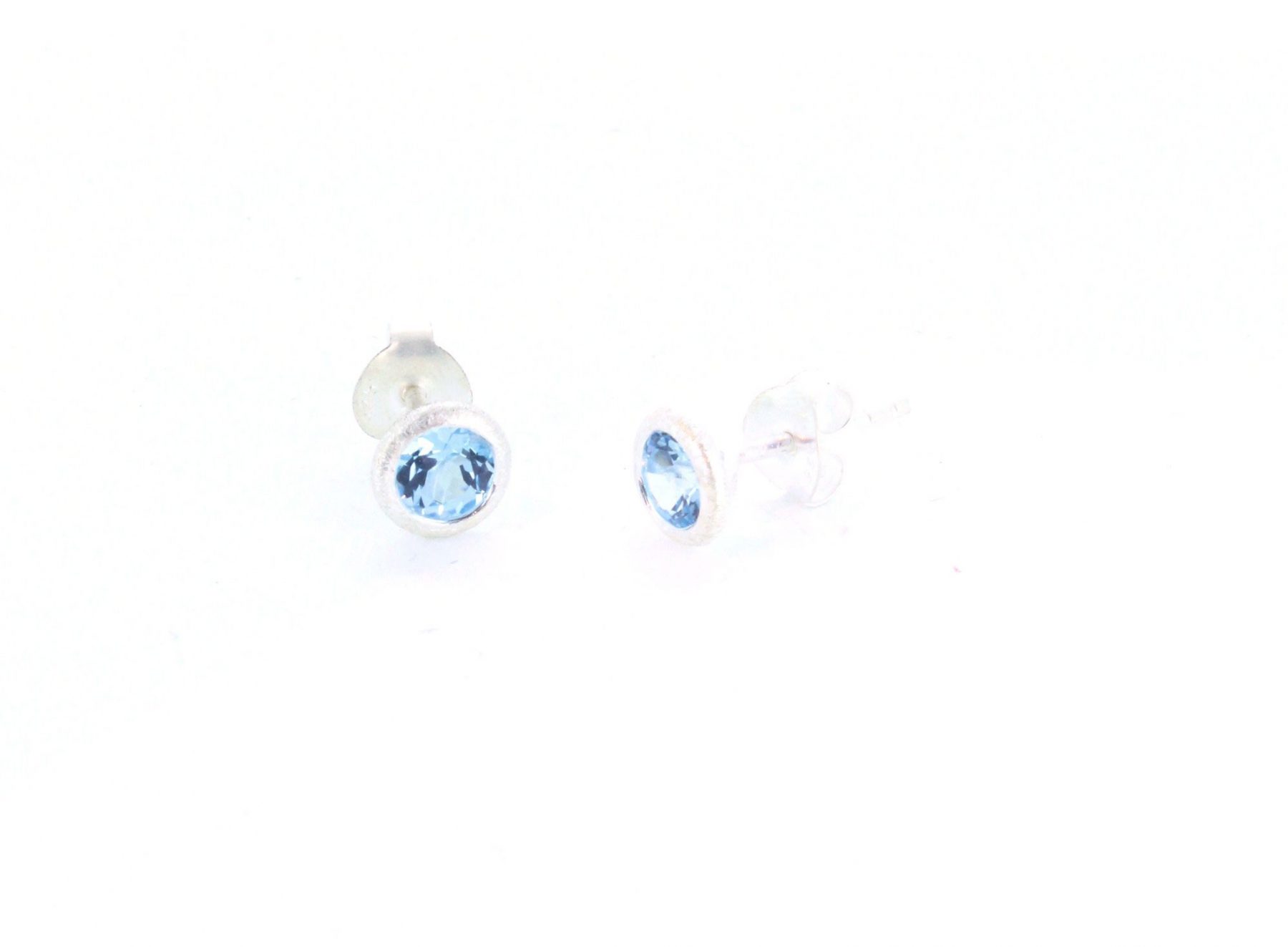 Ohrstecker Topas blau Silber - Individuelle Marken - A009-5BT