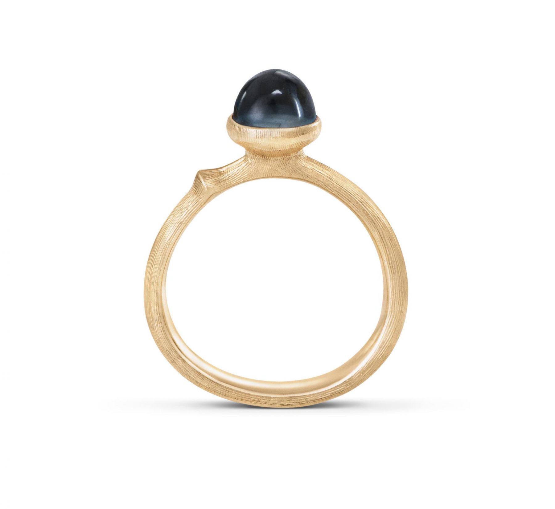 Ring Lotus Tiny London Blue Topas 18kt Gelbgold - Ole Lynggaard - A2708-408