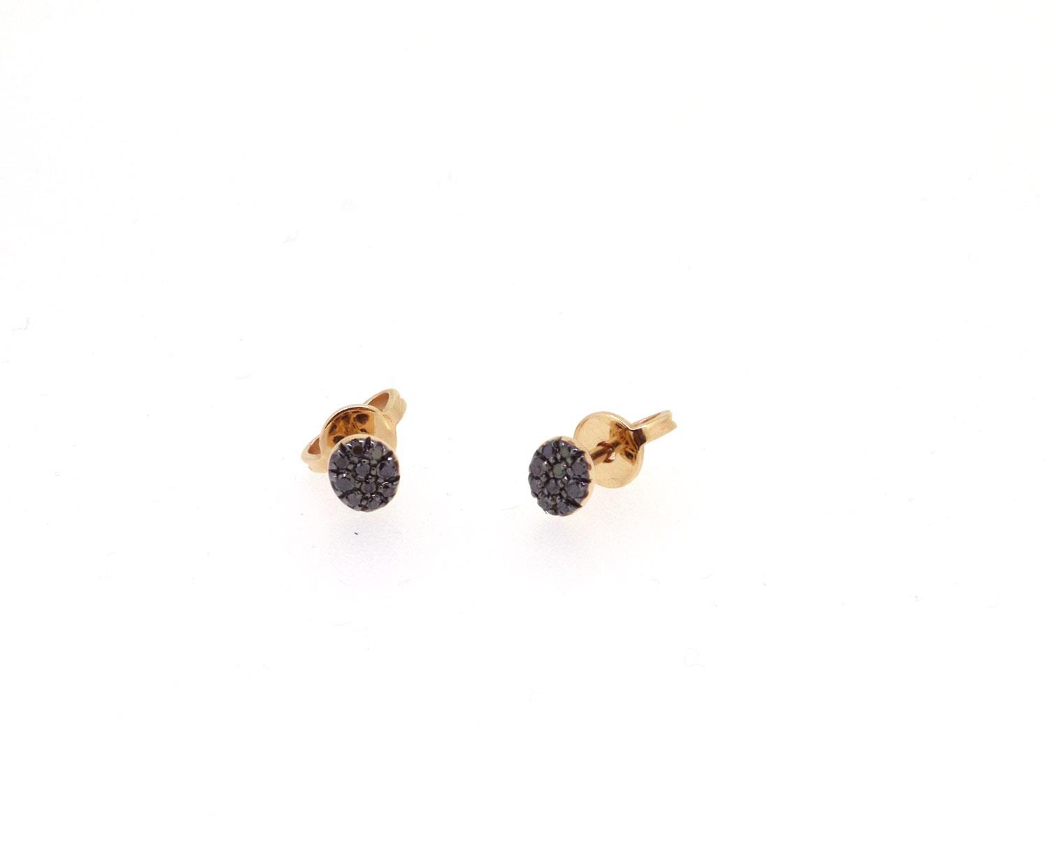 Ohrstecker schwarze Brillanten Rosegold - GalerieVoigt - FO2653R003N