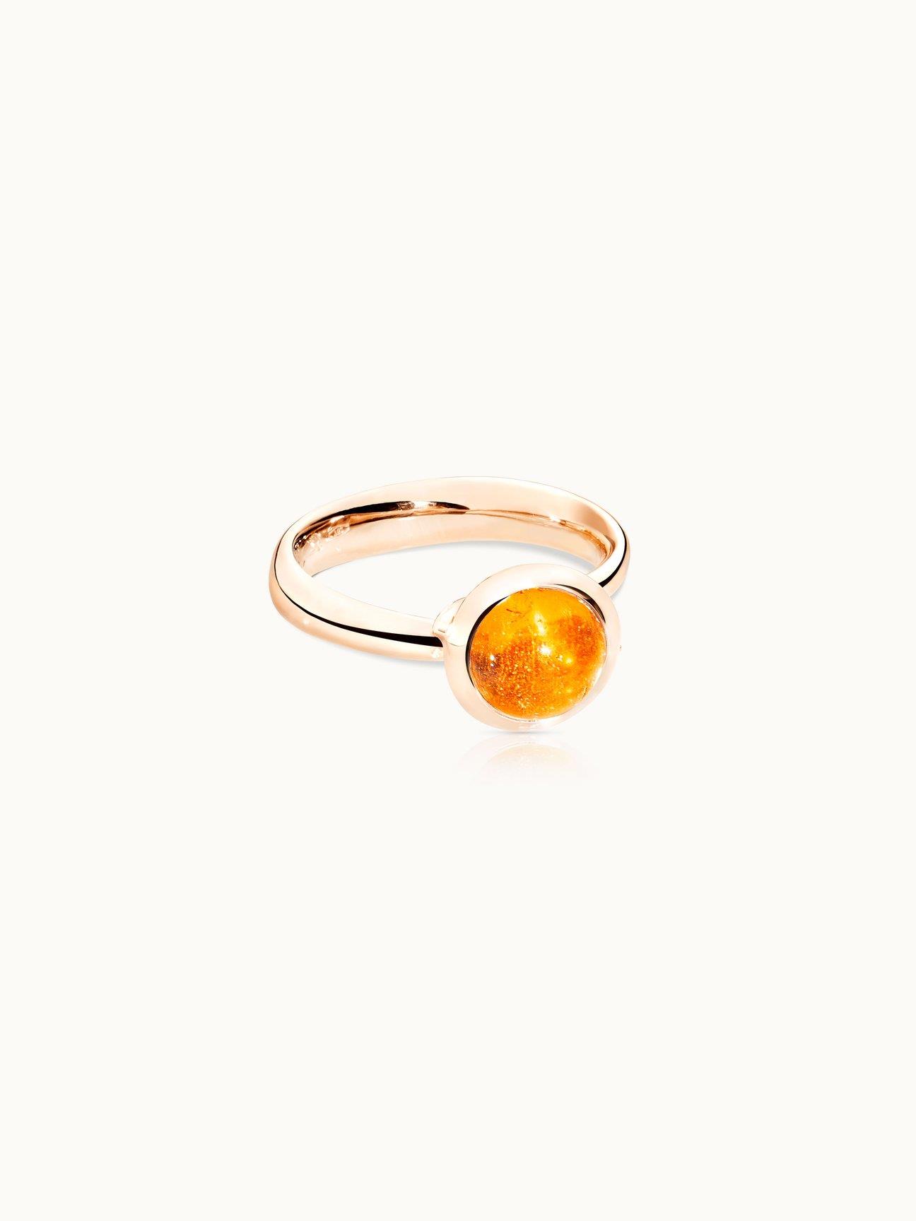 Ring Bouton klein Mandarin Granat Rosegold - Tamara Comolli - R-BOU-s-Man-rg