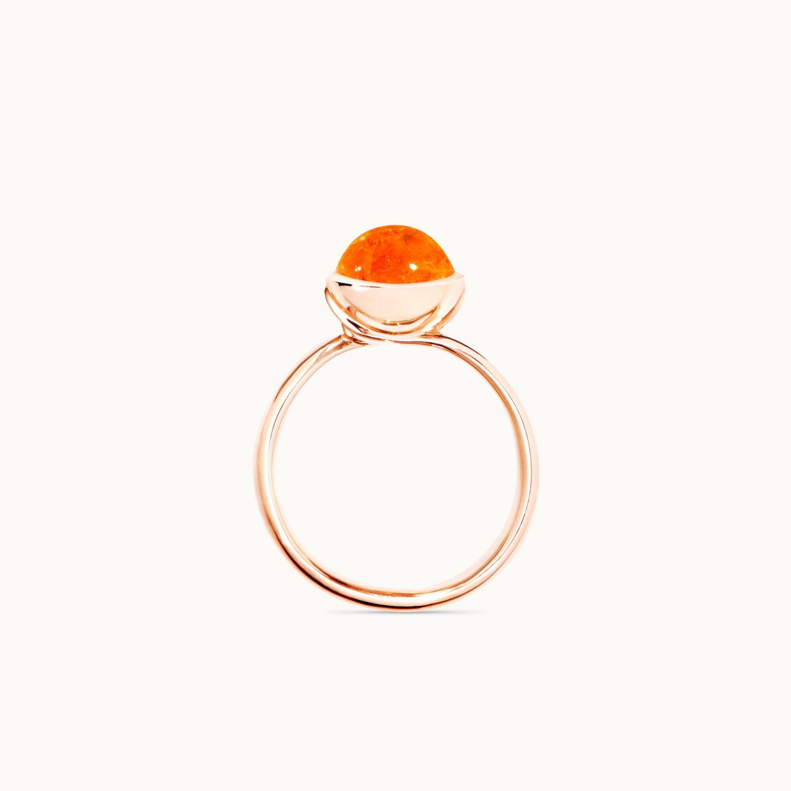 Ring Bouton klein Mandarin Granat Rosegold - Tamara Comolli - R-BOU-s-Man-rg