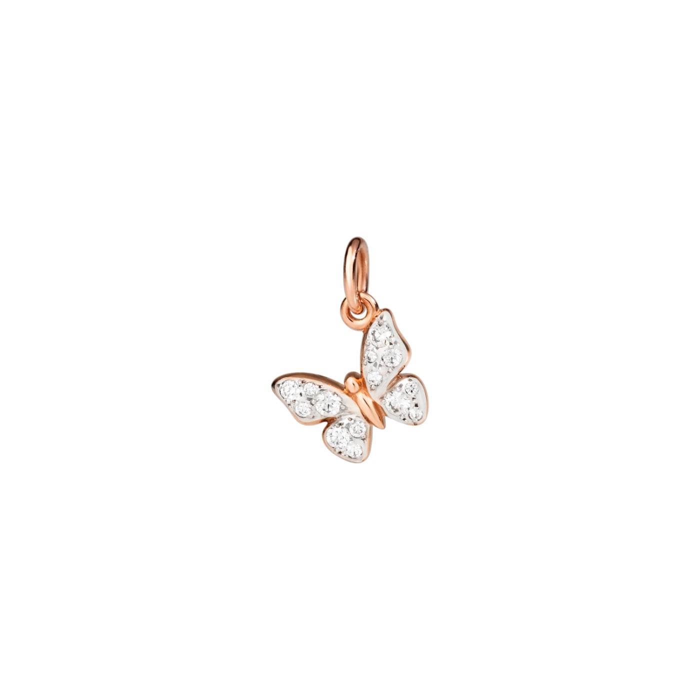Anhänger Schmetterling Diamanten Rosegold - Dodo - DMC2016BFLYSDB09R