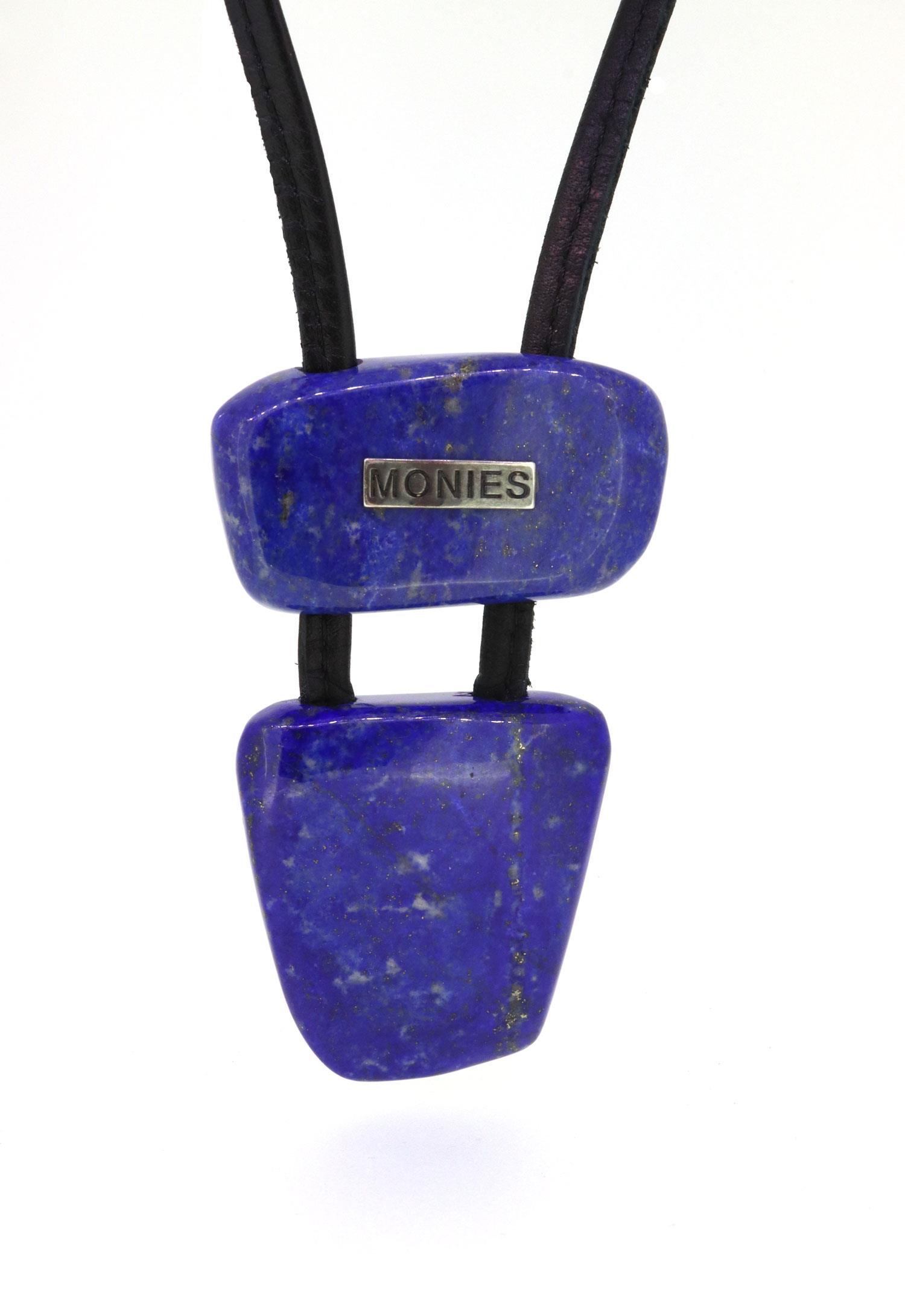 Kette Lapis Lazuli Leder - Monies - U6-588
