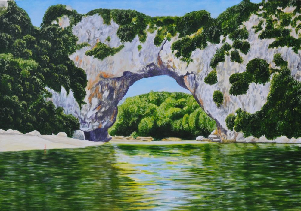Andreas Scholz, Pont d‘Arc, Unikat, Öl auf Leinwand, 200 x 140 cm, 2014, 9.800 eur