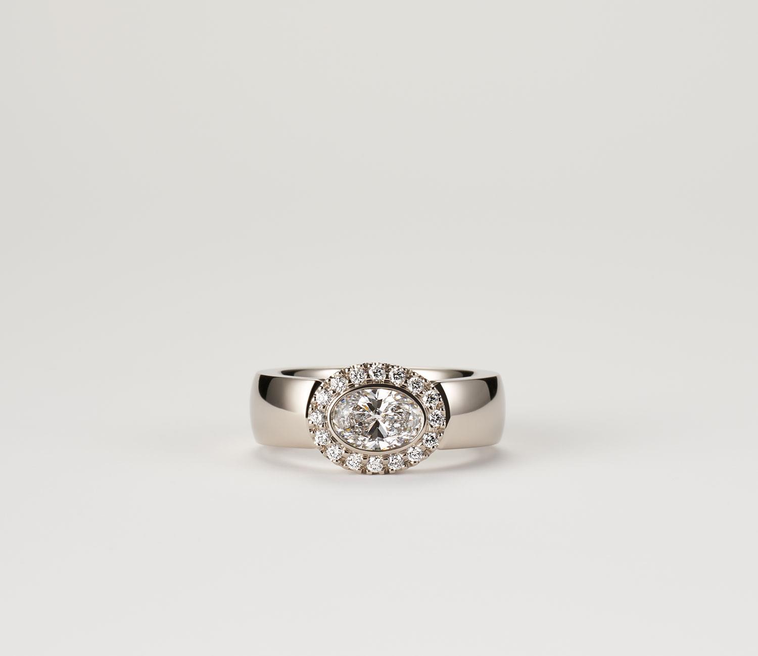 Ring Oro grigio Diamant 1,02ct - Jochen Pohl - 400XXS-Dif-102