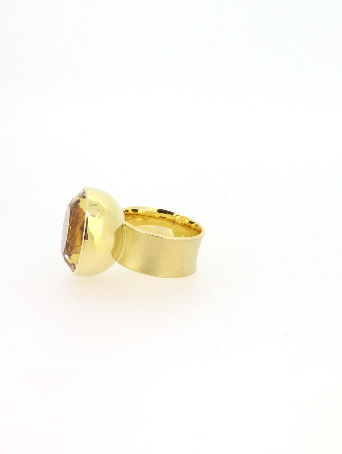 Ring Pokal Gelbgold 20mm Citrin - Georg Spreng - 422spre03-4A
