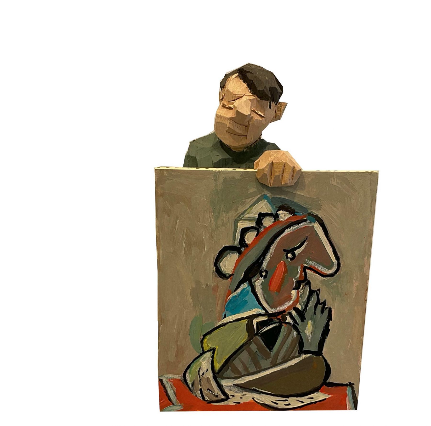 Mann mit Bild (Picasso) - Schulz, Georg - k-GS2247