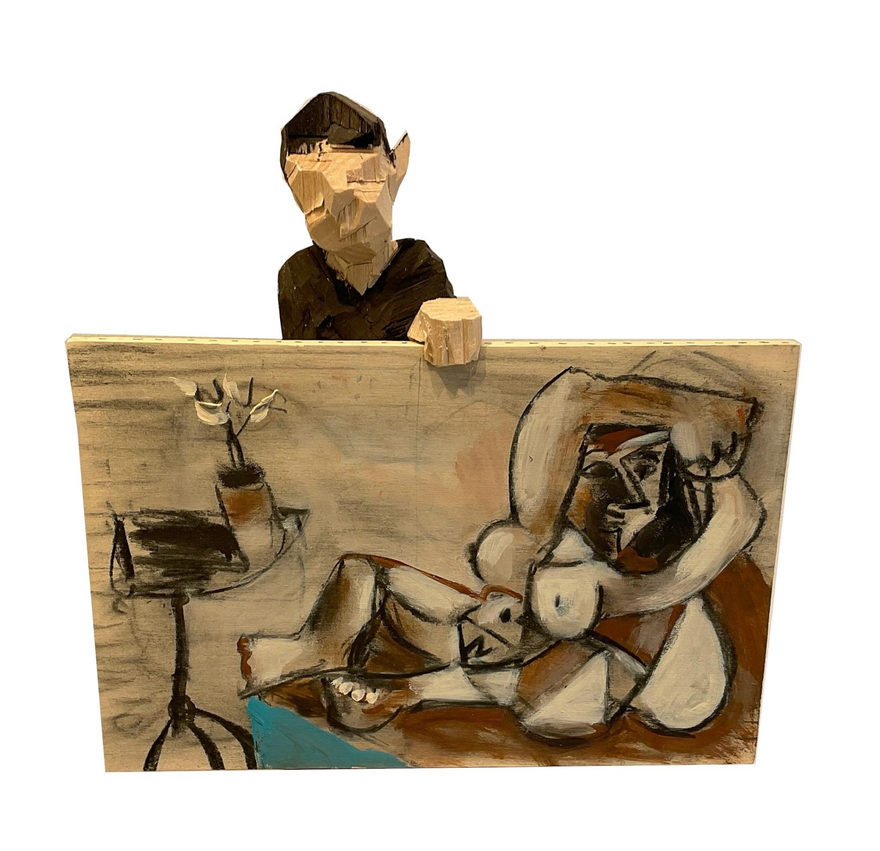 Mann mit Bild (Picasso) - Schulz, Georg - k-GS2249