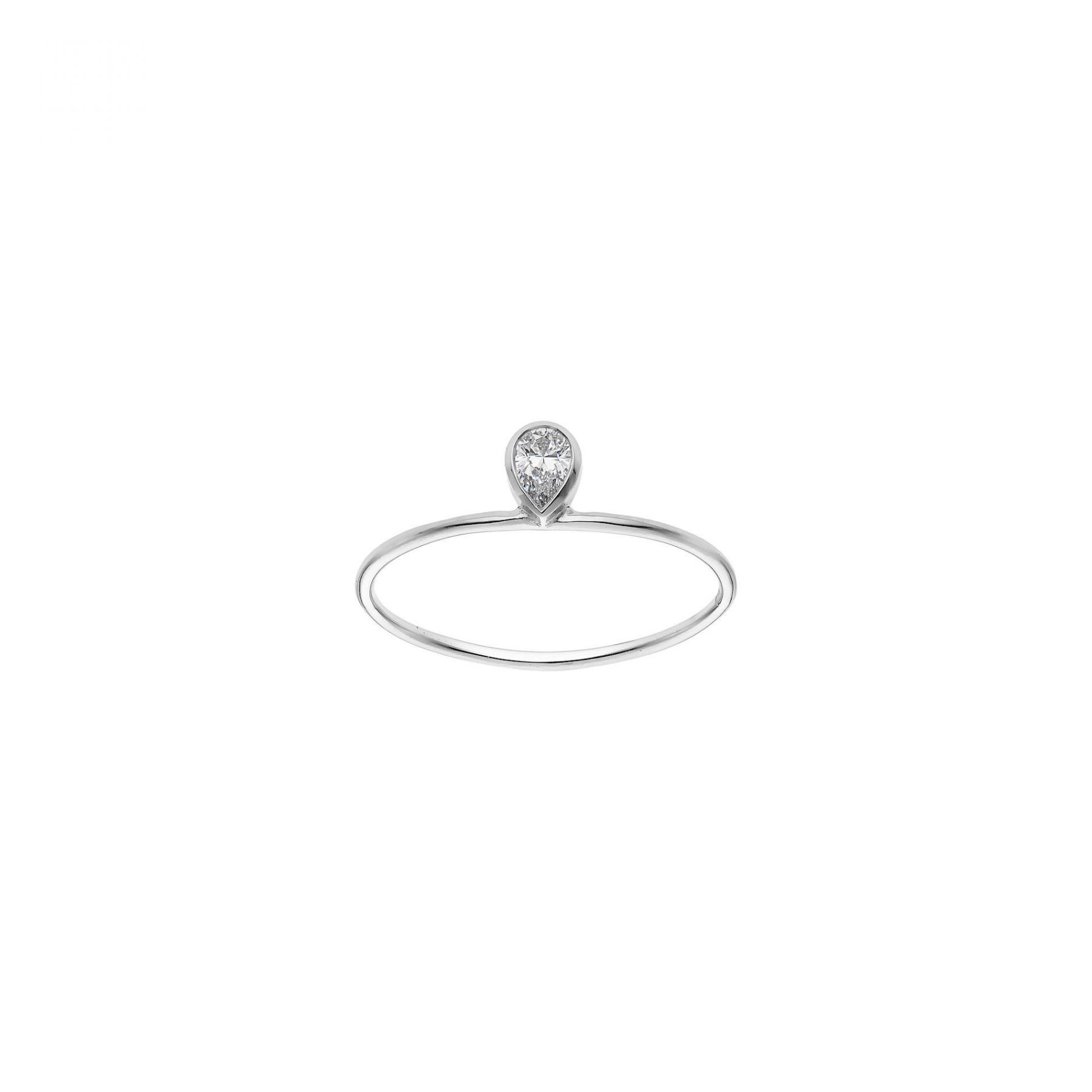 Ring Diamant Tropfen Weißgold - Lefteris Margaritis - RGN001