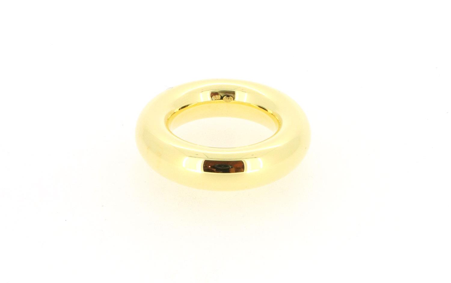 Ring massiv oval 925 Silber Gelbgold plattiert - Emil Brenk - 020502gpl.gg