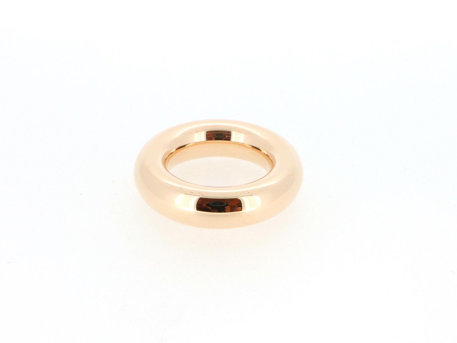 Ring massiv oval 925 Silber Rotgold plattiert - Emil Brenk - 020502gpl.rg