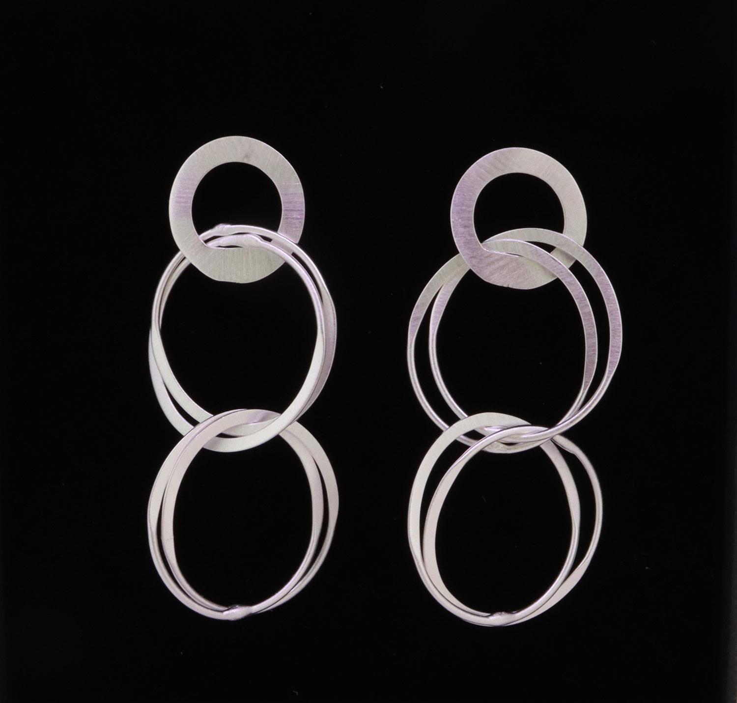 Ohrringe 5fach Ringe 925 Silber - Antje Liebscher - 10267