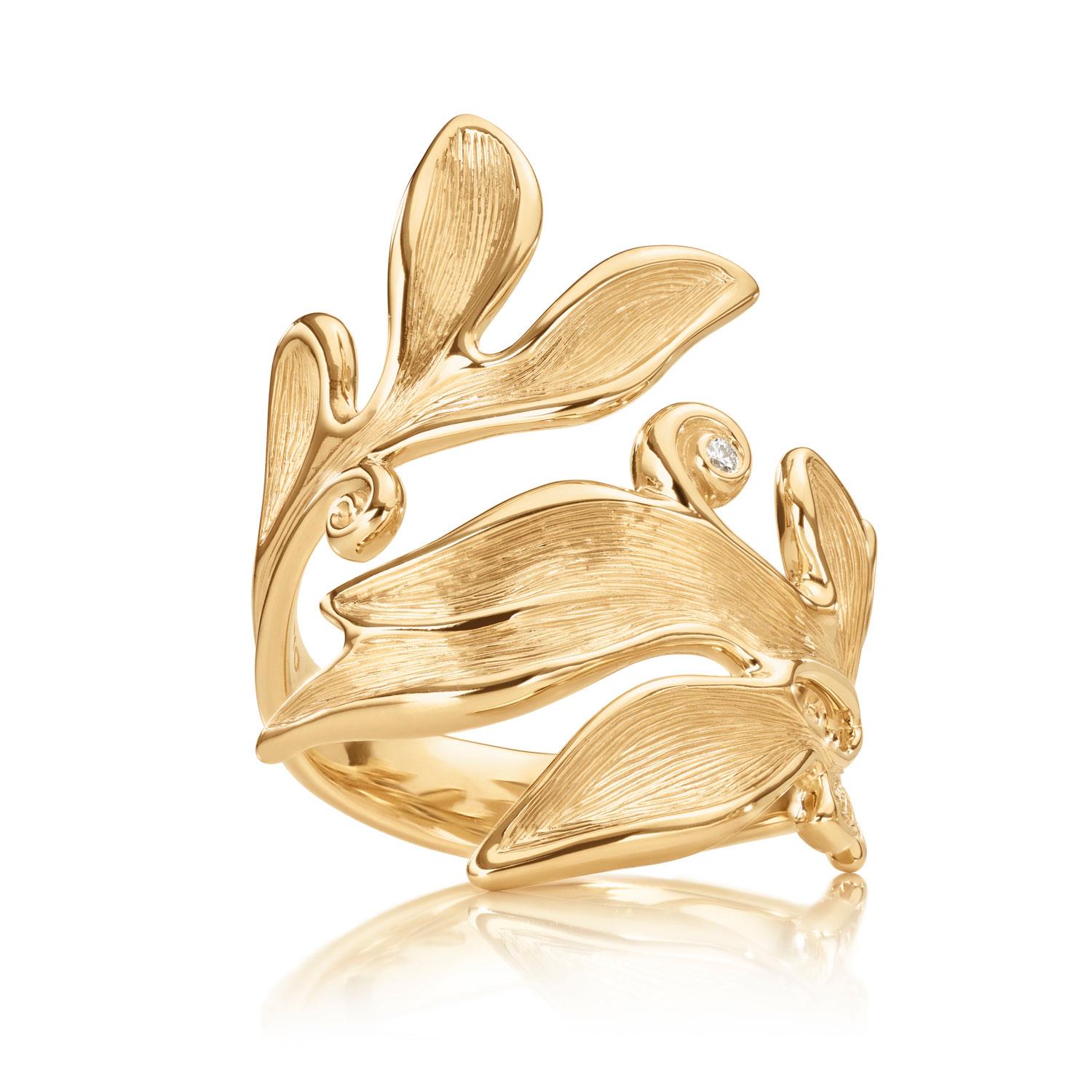 Ring Forest mit Brillant 18kt Gelbgold - Ole Lynggaard - A3095-401