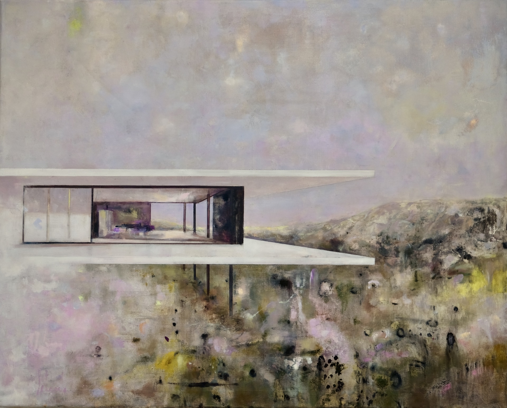 8826 Farsighted residence II, 2022, H 80 x W 100 cm, oil on canvas, carola Schapals, galerie voigt Nürnberg, Kunst