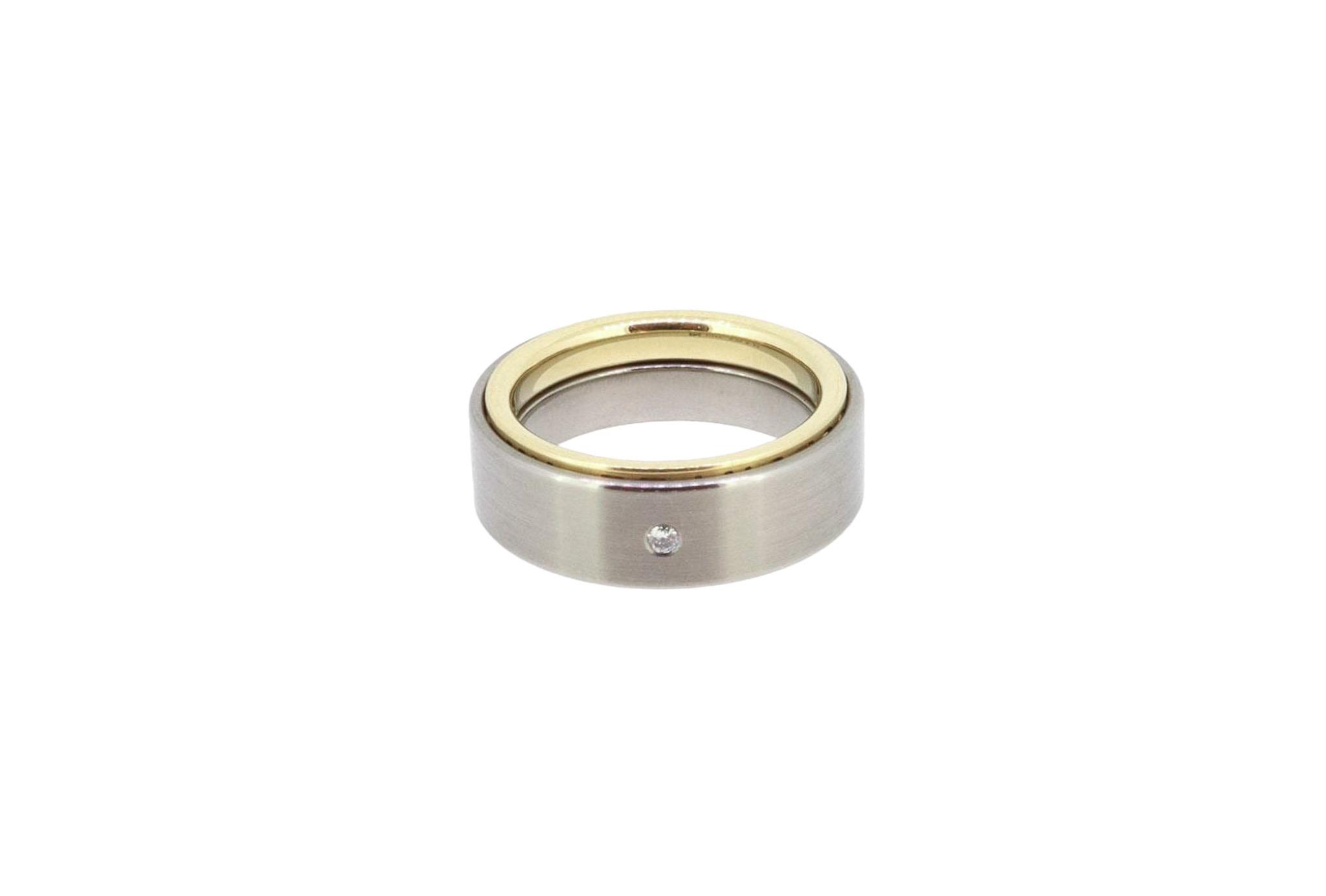 Ring 0,02ct Twinset 18kt Gelbgold Titan - Meister - 12.8755.00