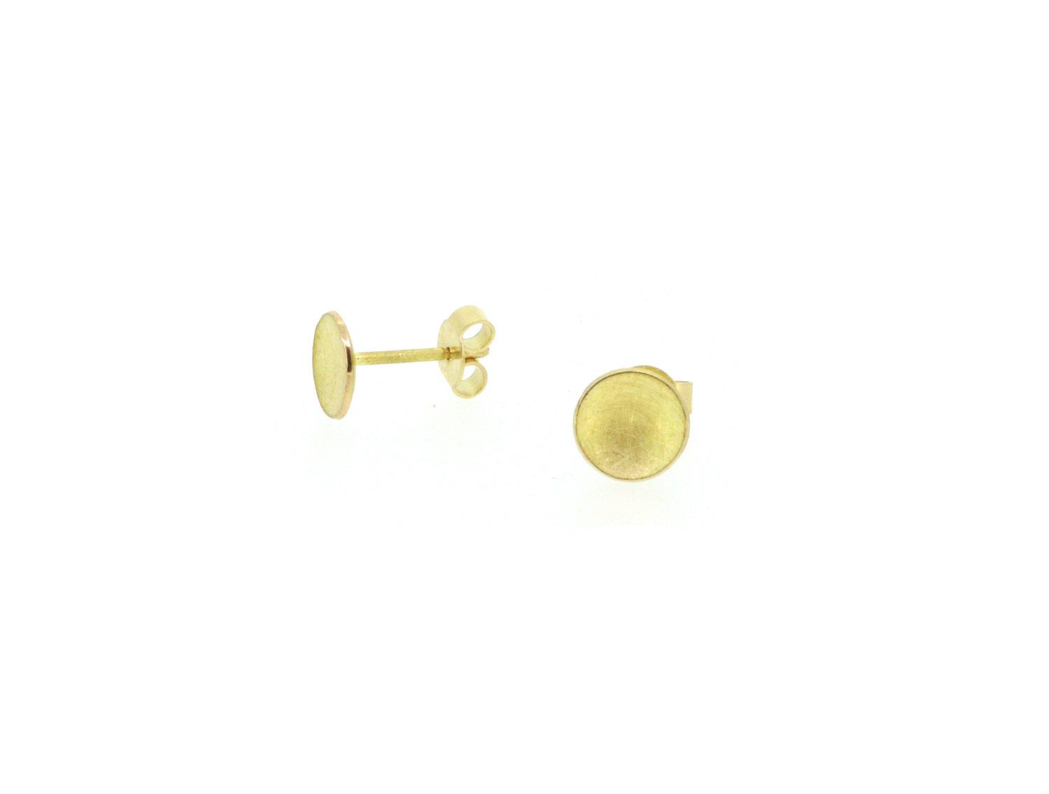 Ohrringe Kreis 18kt Gelbgold eismatt - Individuelle Marken - 322brun11-4