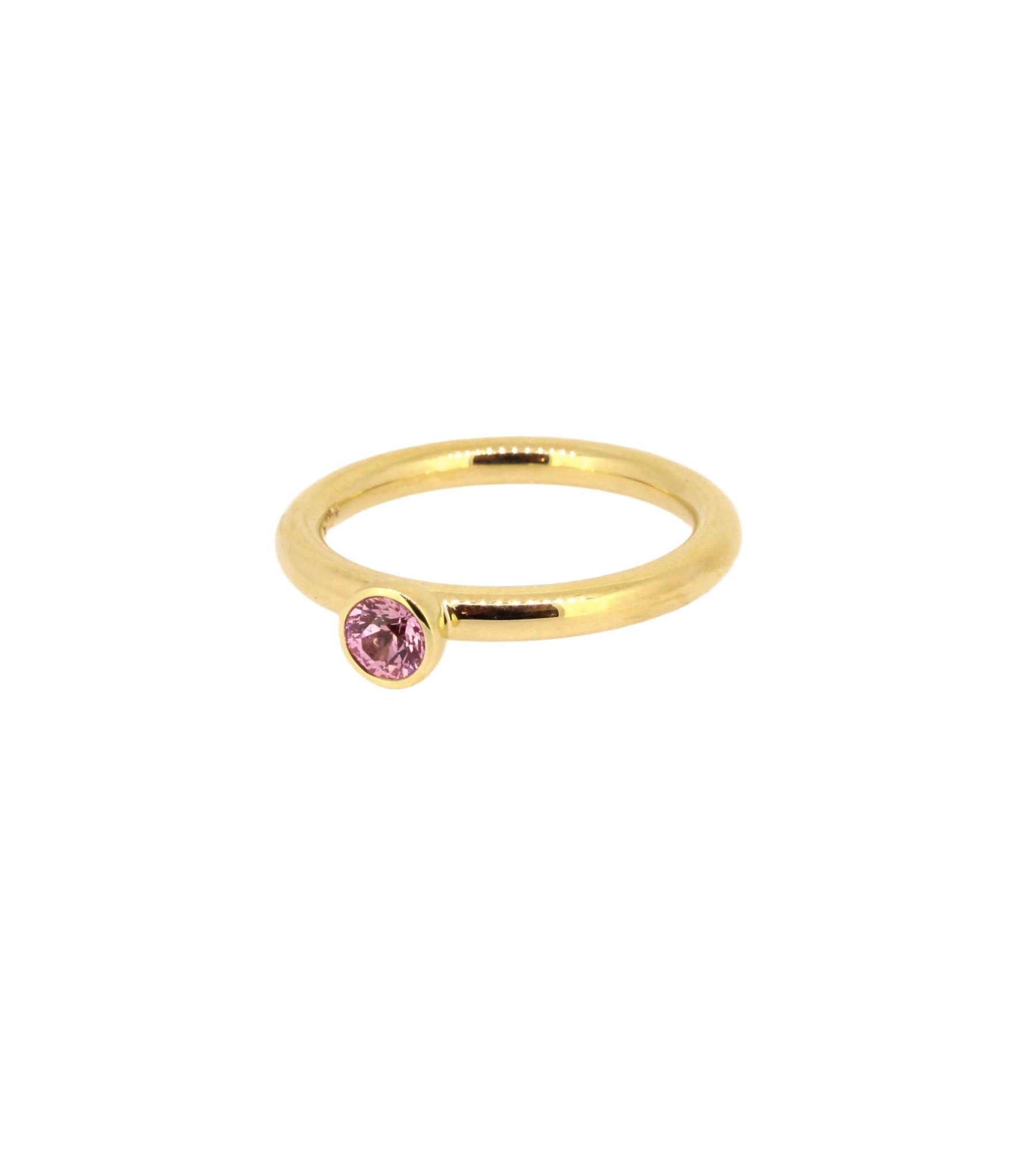 Ring Floh Saphir pink 18K Gold - Georg Spreng - 420spre07-1