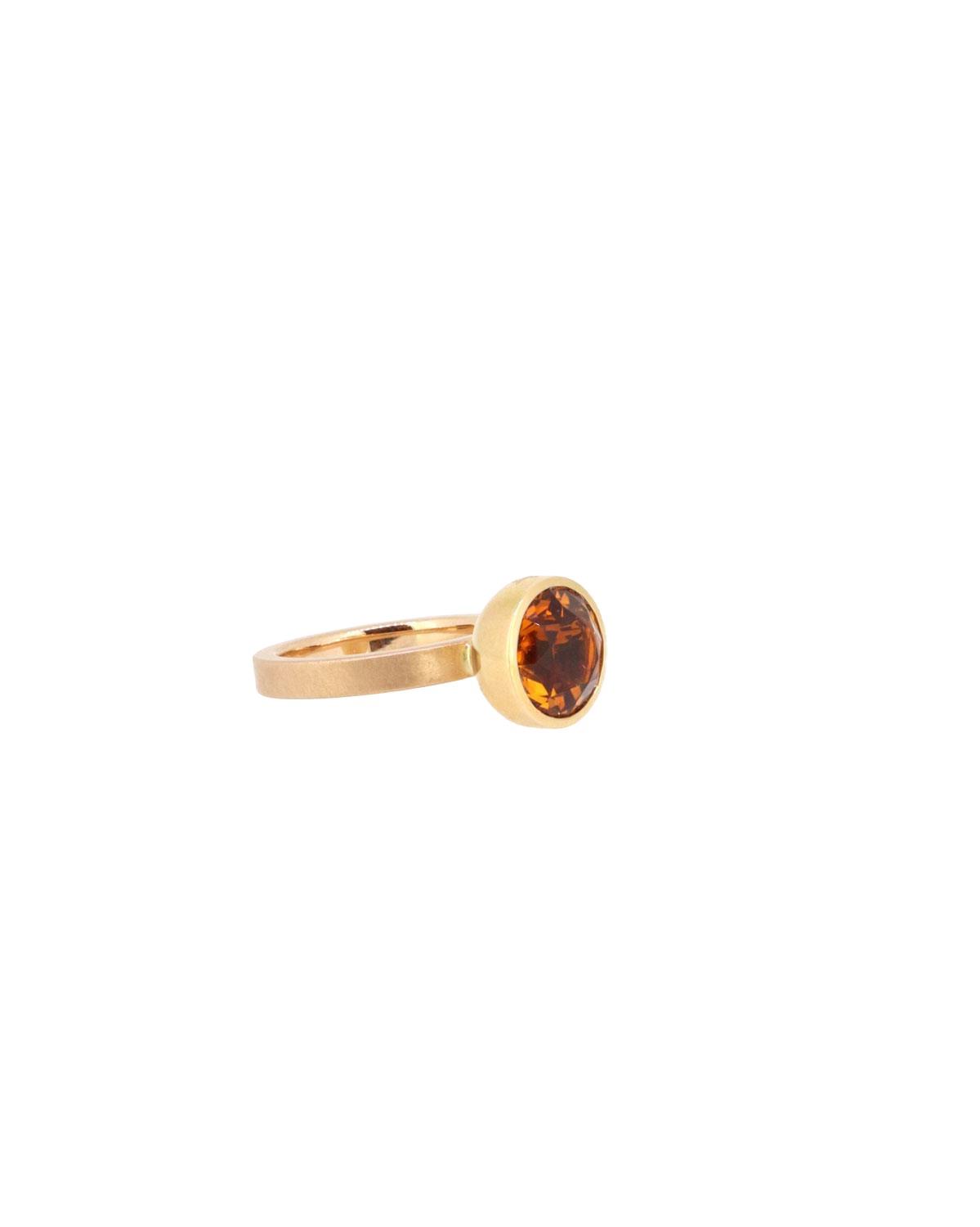 Ring Blub 10mm Citrin madeira Rotgold - Georg Spreng - 420spre12-5A