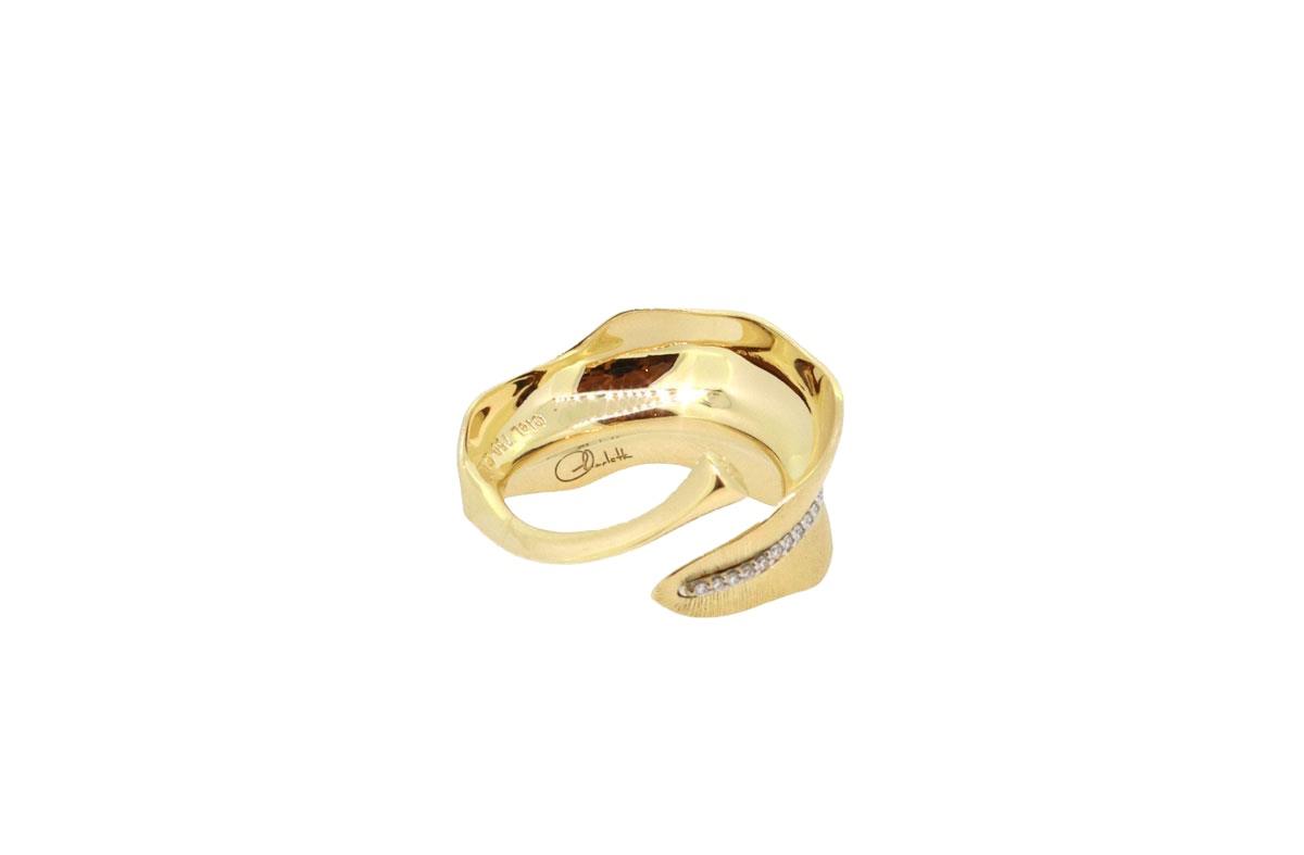 Ring Leaves medium Brillanten 18kt Gelbgold - Ole Lynggaard - A3009-402