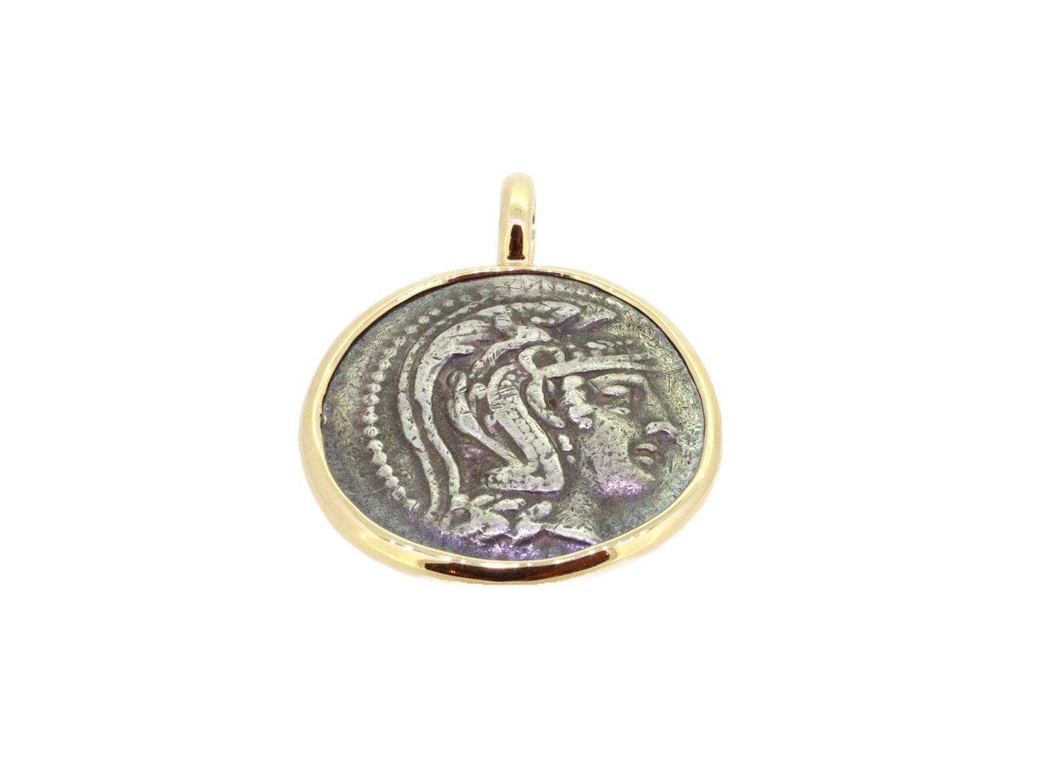 Anhänger Münze Eule und Athena 18kt Roségold - TwentyTen - 12091