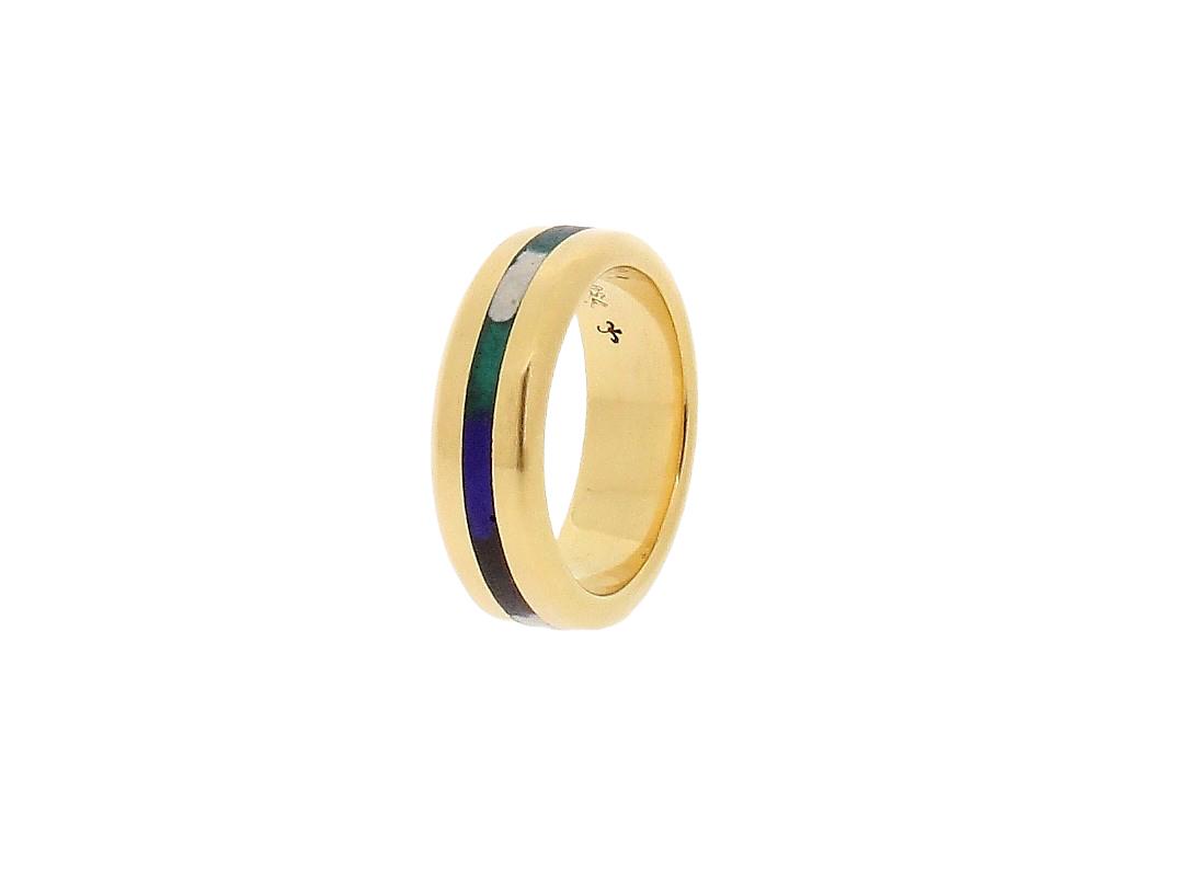 Ring Emaille 18ct Gelbgold - GalerieVoigt - 4078-831