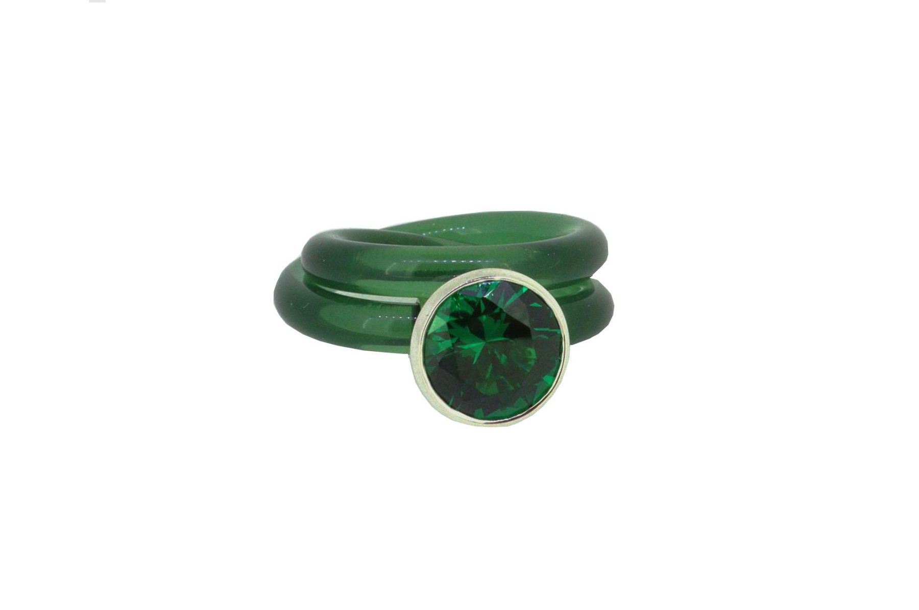 Ring Dakini klein Smaragd 925 Silber - Monika Seitter - 422seit12-3