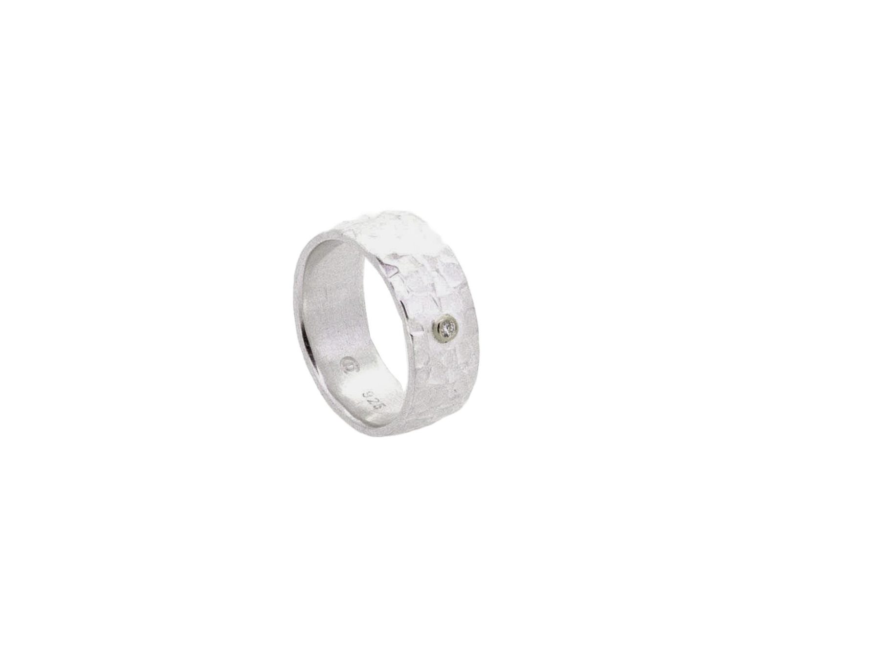 Ring mit Brillant 925 Silber - Diagon - 667W54s