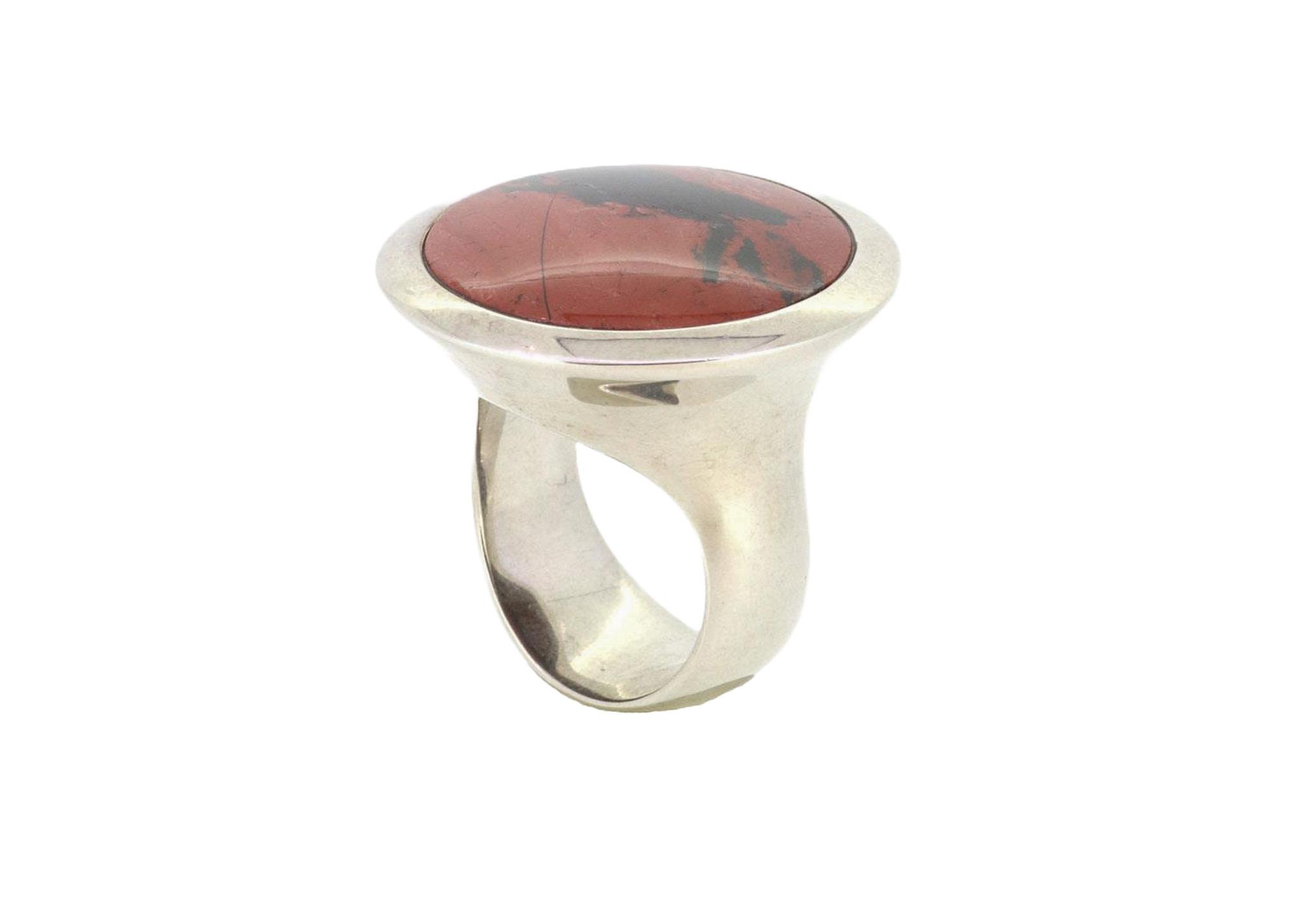 Ring Jaspis 925 Silber - Individuelle Marken - R-4433Mjaspis