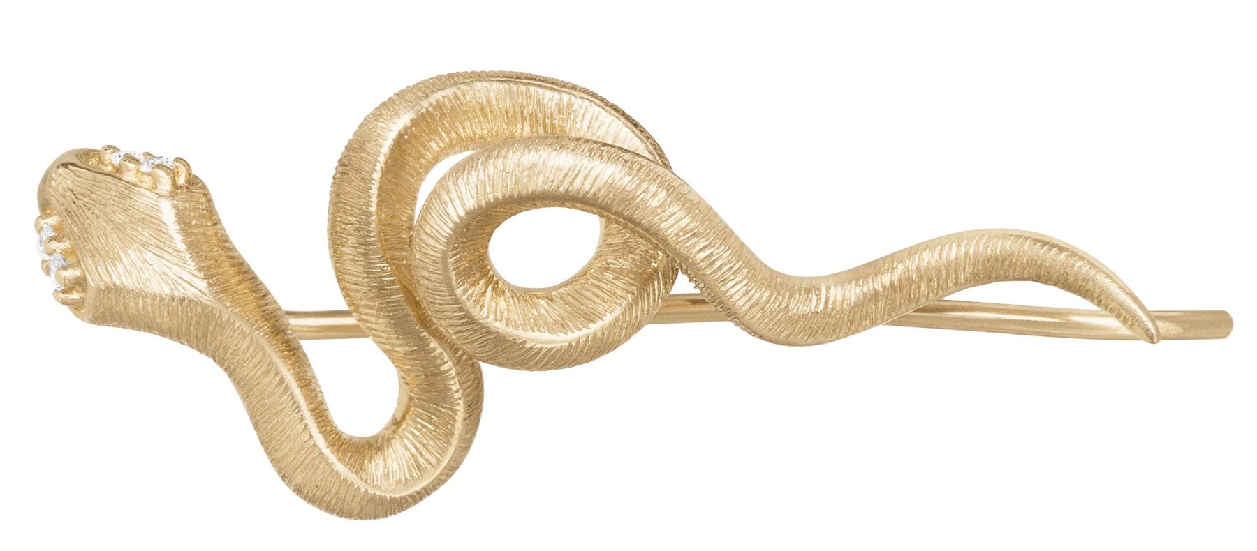 Ohrring Snake Brillant 18kt Gelbgold - Ole Lynggaard - A2845-401