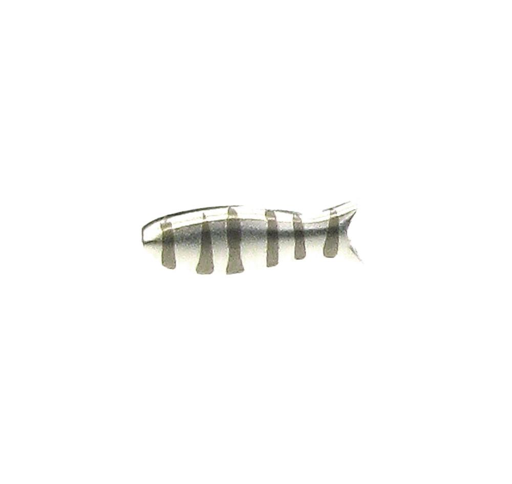 Anhänger kleiner Fisch Silber Streifen - Sabine Scheuble - F10007SPS