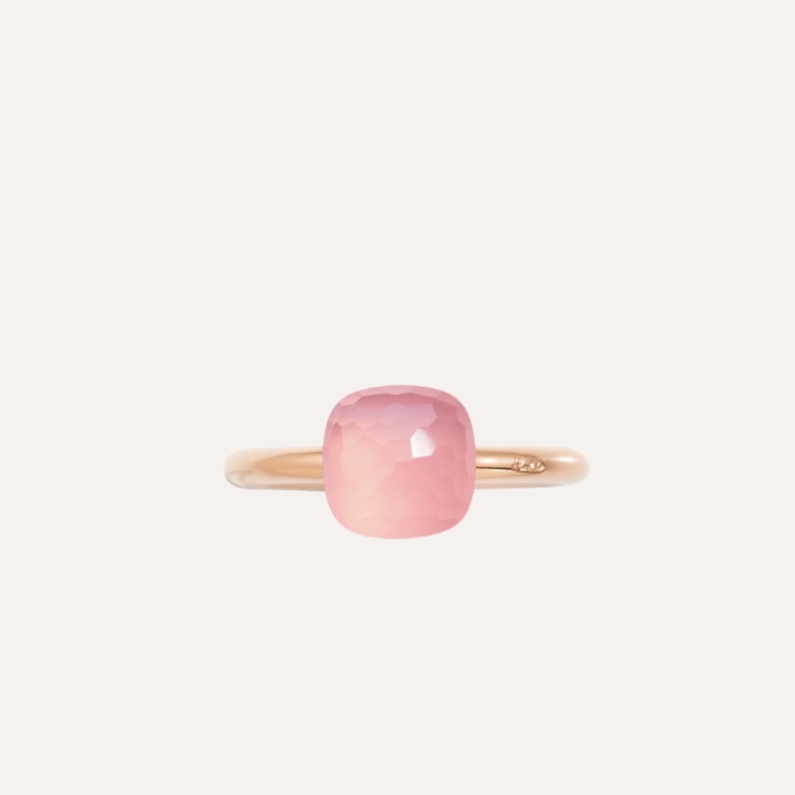 Ring Nudo Petit 18kt Rosé- und Weißgold Rosenquarz - Pomellato - PAB4030O6000000QR