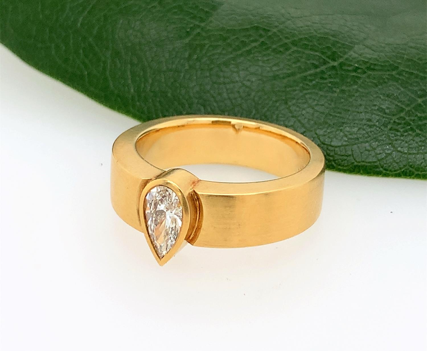 Ring Diamant 18kt Gelbgold - Autoren Schmuck - 4018-40
