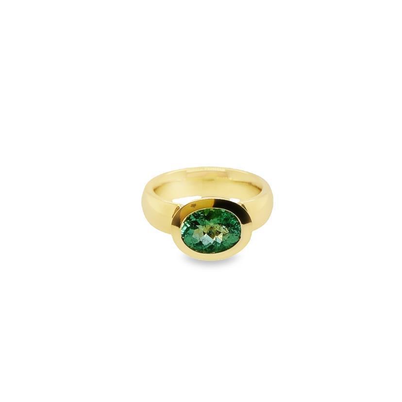 Ring Turmalin mintgrün 14kt Gelbgold - GalerieVoigt - 423dare05-2