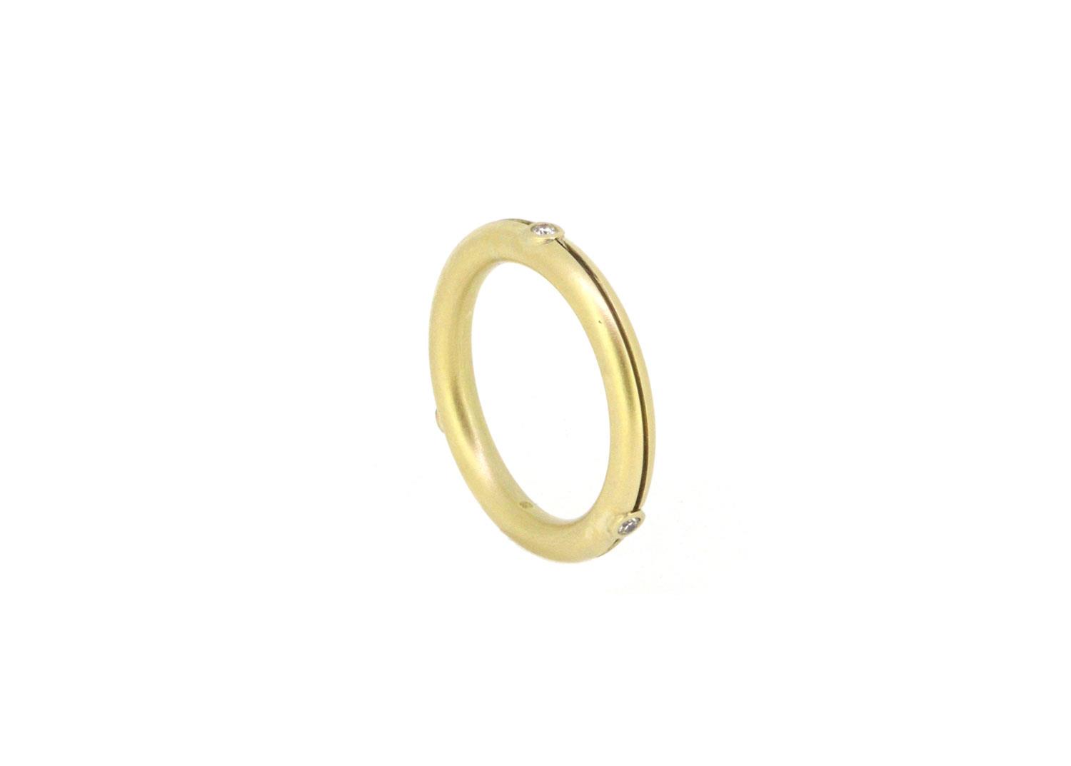 Ring Brillanten 925 Silber mit 18kt Gelbgold - Individuelle Marken - 4046-352