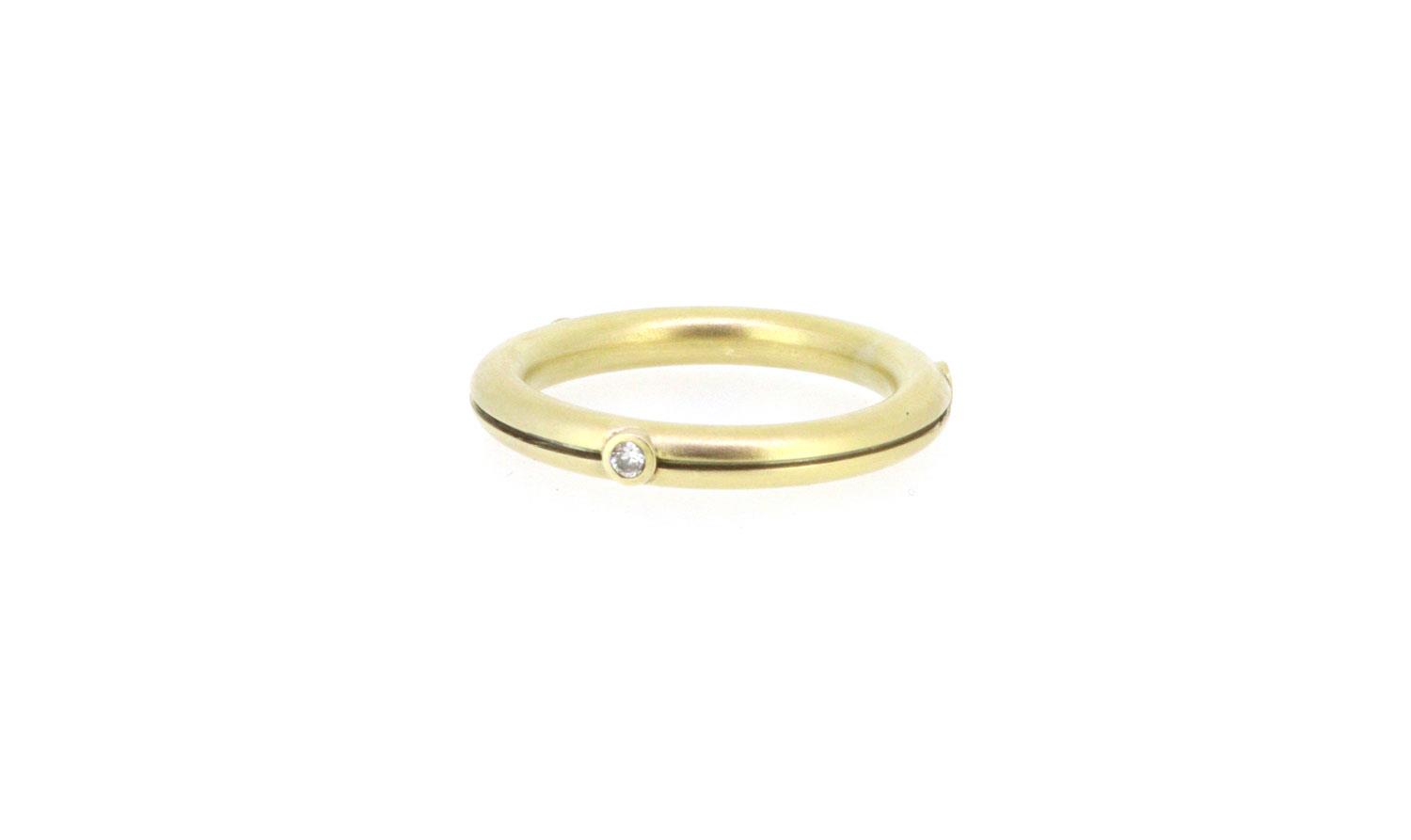 Ring Brillanten 925 Silber mit 18kt Gelbgold - Individuelle Marken - 4046-352