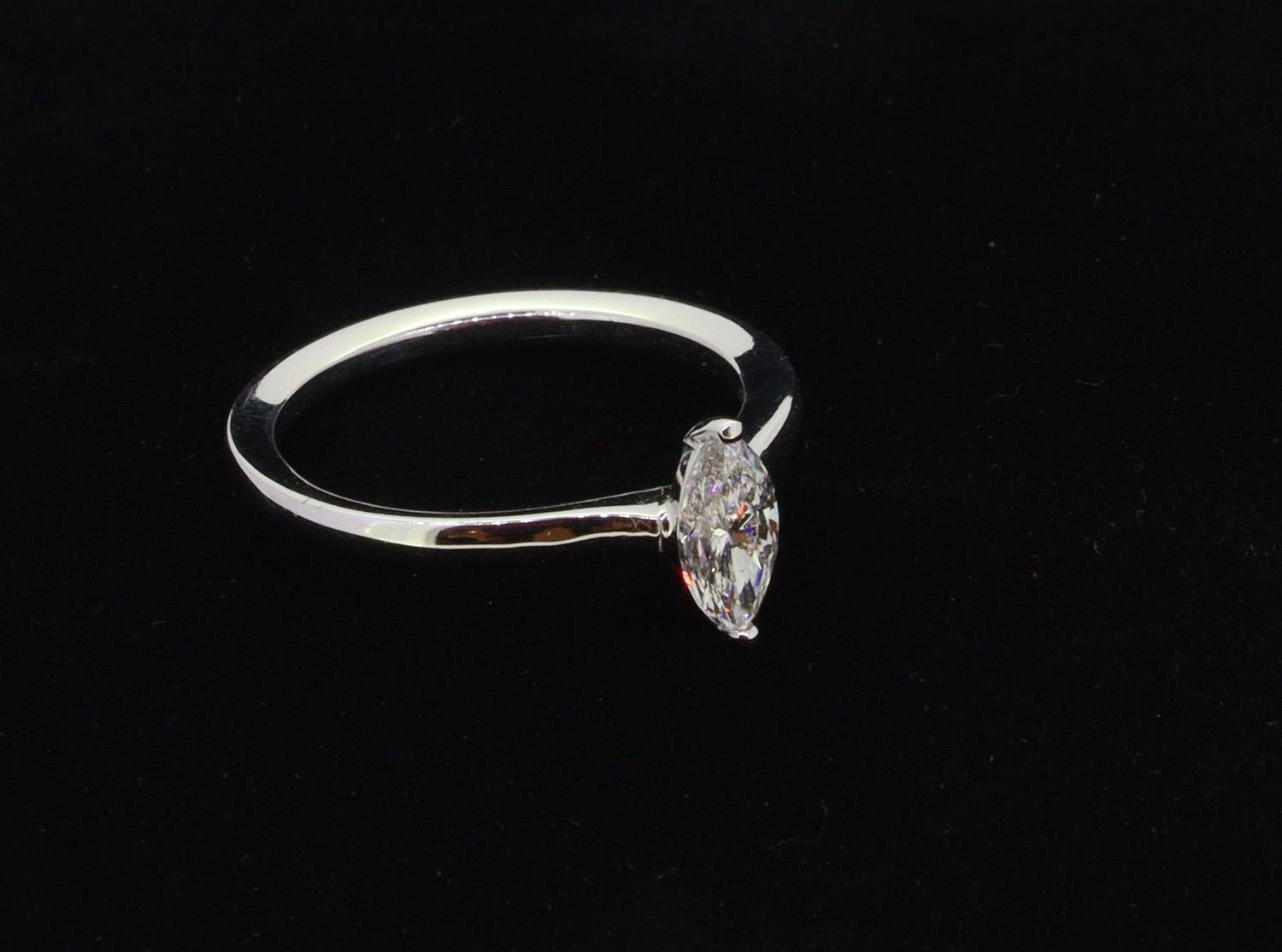 Ring Diamant Marquise 18kt Weißgold - Krieger - 712.7008.23.3