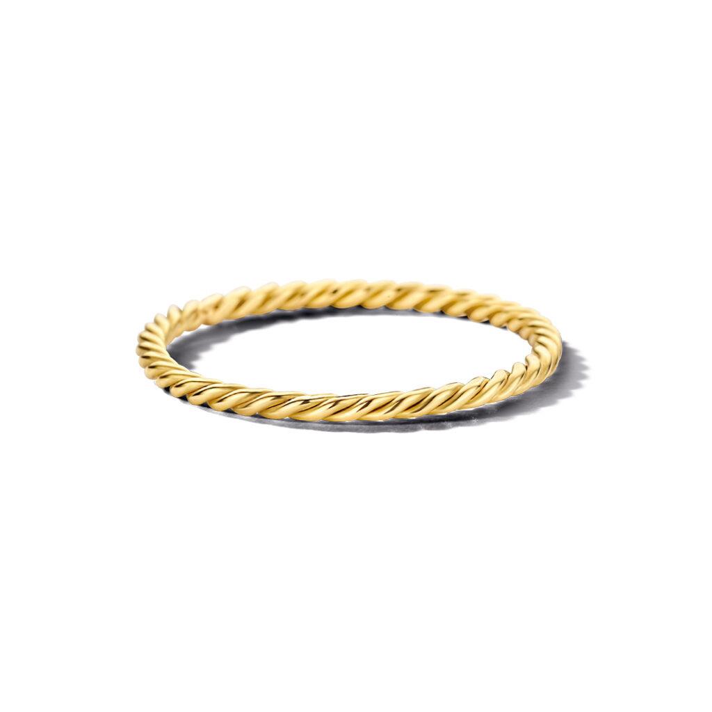 Ring Signature Twisted Stacking 18kt Gelbgold - Minitials - 4-STS-gg