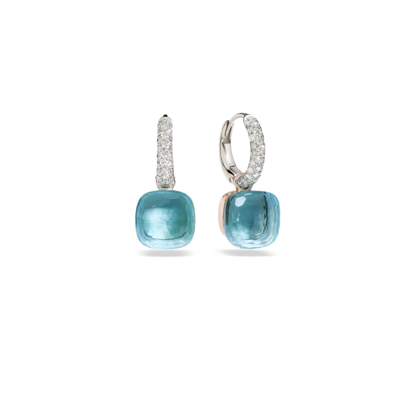 Ohrringe Nudo blauer Topas Diamanten - Pomellato - POB4010_O6000_DB0OY
