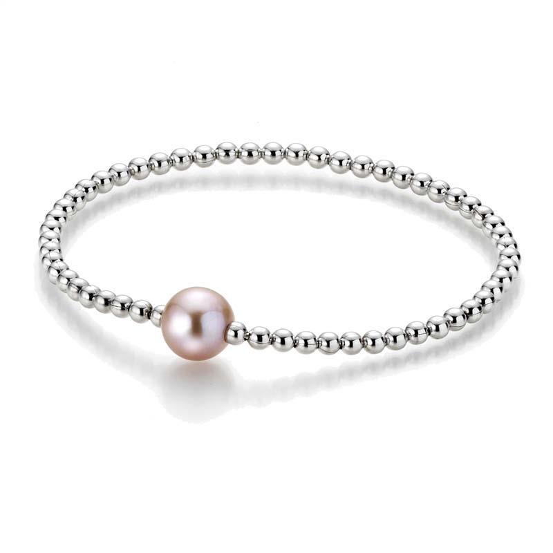 Armband Flex rosa Perle 925 Silber - Gellner - 2-81024-48