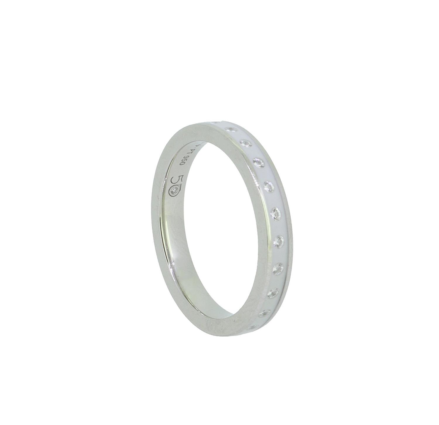Ring Setario Emaille Brillanten 950 Platin - Niessing - N401983